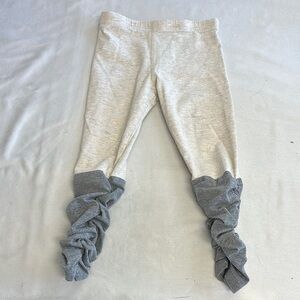 Peekaboo PK Beans - Gray Ruched Leggings with Textured Design